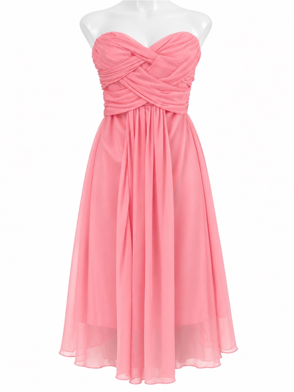 G.L.A.M. Pink Ruched Mesh Midi Dress NWT Size M Formal Party